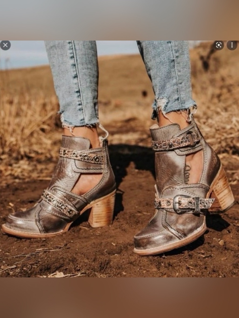 FREEBIRD Women’s Size 7 Sonoma Brown Leather Boots Distressed Ankle Moto Booties